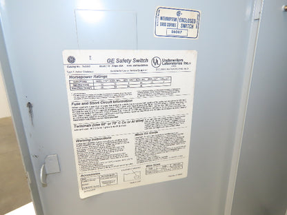 General Electric TH3362 GE Safety Disconnect Switch 60A 600VAC