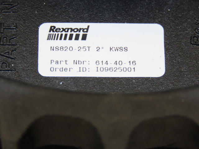 Rexnord NS820-25T-2-KWSS Double Sprocket for TableTop Conveyor Chain 2" Bore