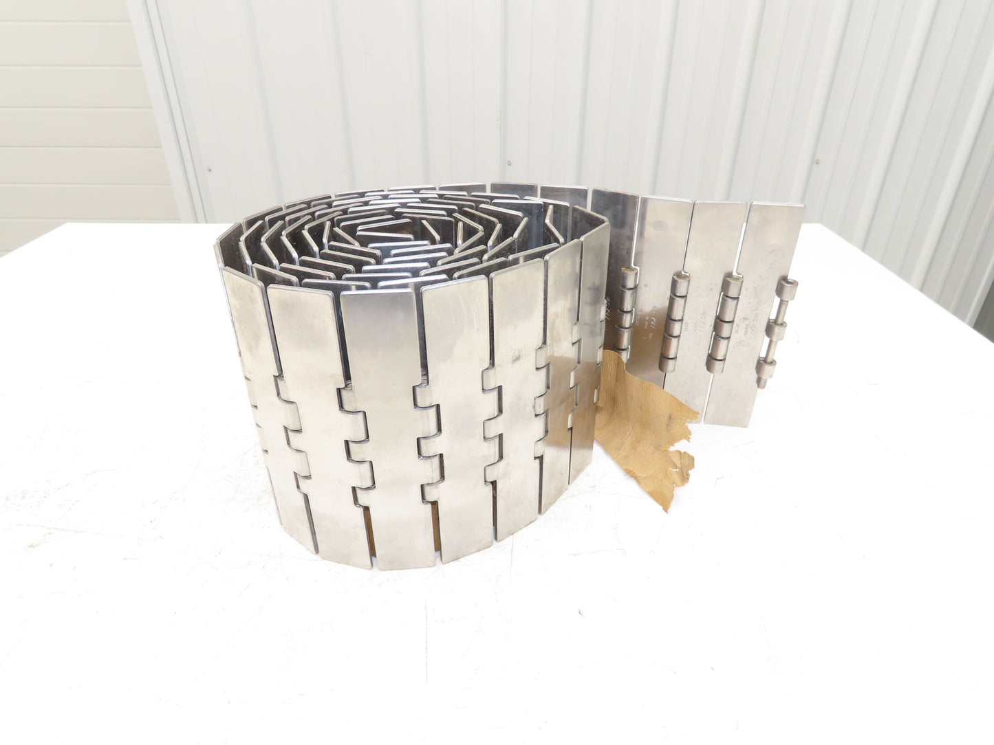 Rexnord MCC 10S77M 7.5" Steel TableTop Conveyor Chain Straight Running 10'