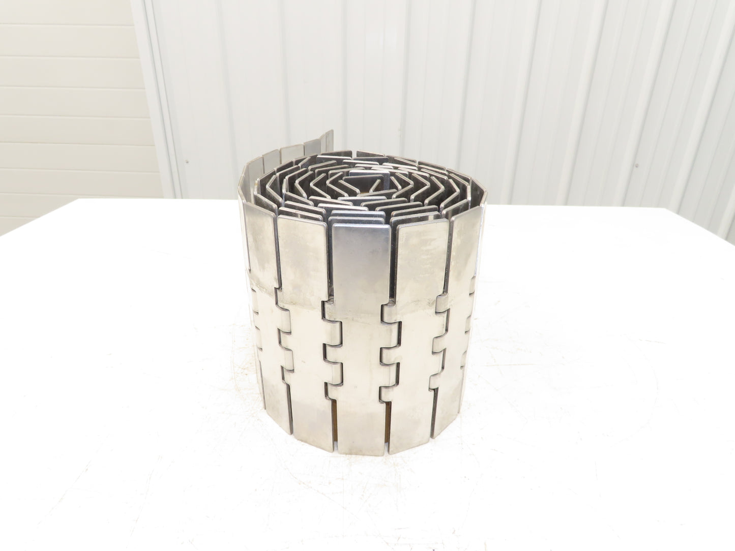 Rexnord MCC 10S77M 7.5" Steel TableTop Conveyor Chain Straight Running 10'