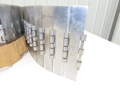 Rexnord MCC 10S77M 7.5" Steel TableTop Conveyor Chain Straight Running 10'