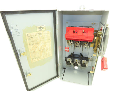 General Electric TH3362J Model GE Safety Disconnect Switch 60A 600VAC