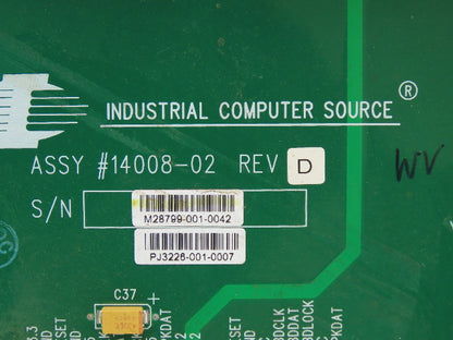 Industrial Computer Source 14008-02 Backplane Rev D 2 PCI 5 ISA Slots