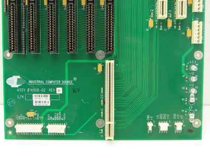 Industrial Computer Source 14008-02 Backplane Rev D 2 PCI 5 ISA Slots