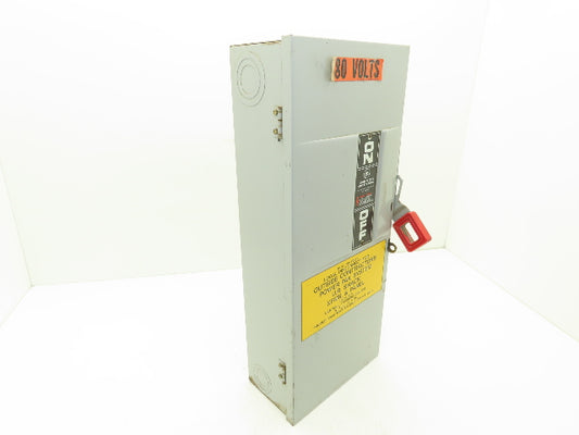 General Electric TH3363 Electrical Safety Disconnect Switch 100A 600V Fused