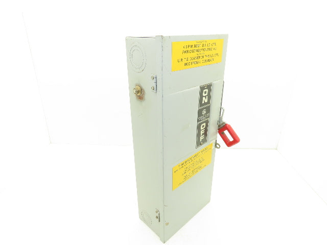 General Electric TH3363 Electrical Safety Disconnect Switch 100A 600V Fused