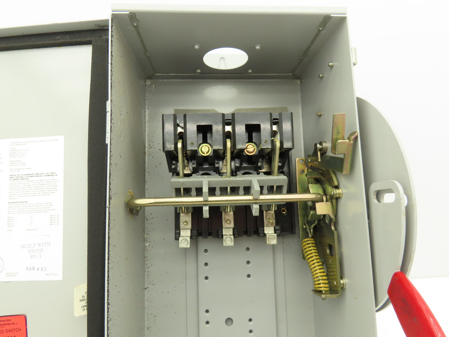 Westinghouse RHUN361 Safety Disconnect Switch 30A 600VAC 30HP