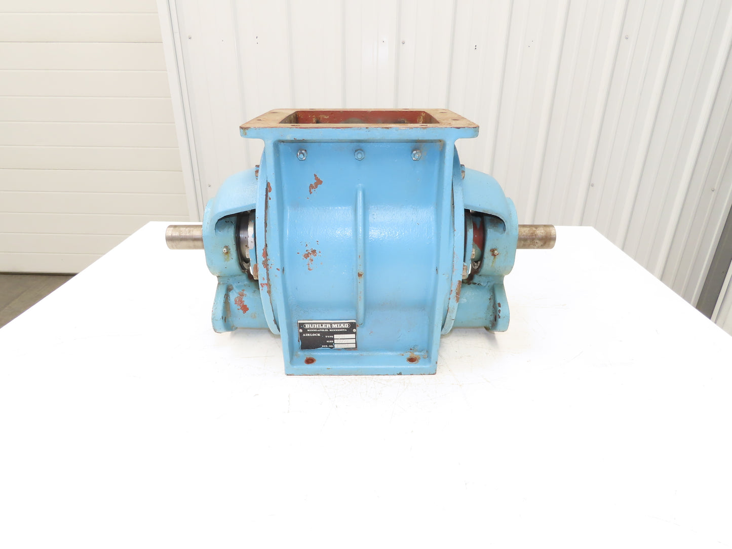 Buhler-Miag 22/22 MPSE Blow Thru Rotary Airlock Feeder Valve 8x8" Square Flange