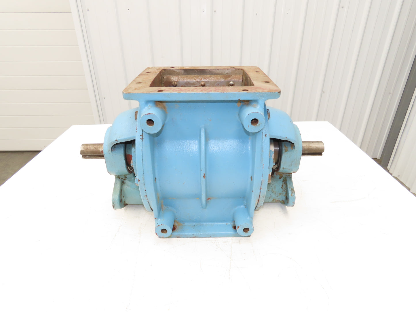 Buhler-Miag 22/22 MPSE Blow Thru Rotary Airlock Feeder Valve 8x8" Square Flange