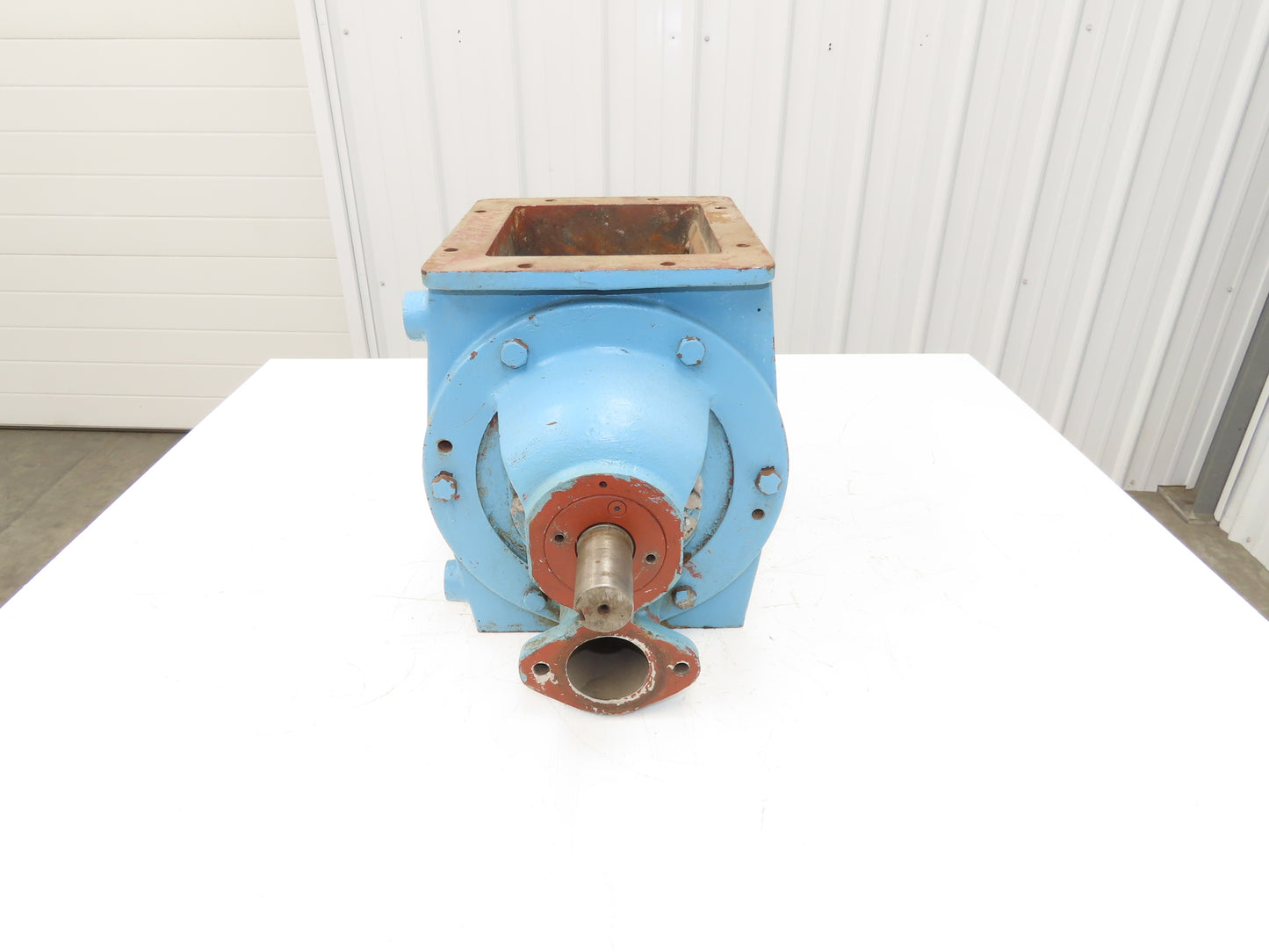 Buhler-Miag 22/22 MPSE Blow Thru Rotary Airlock Feeder Valve 8x8" Square Flange