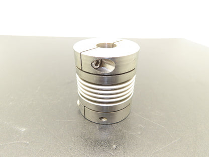 Ruland BC32-12-8-A Aluminum Bellows Coupling 3/4"x 1/2" Bore Flex Shaft Coupler