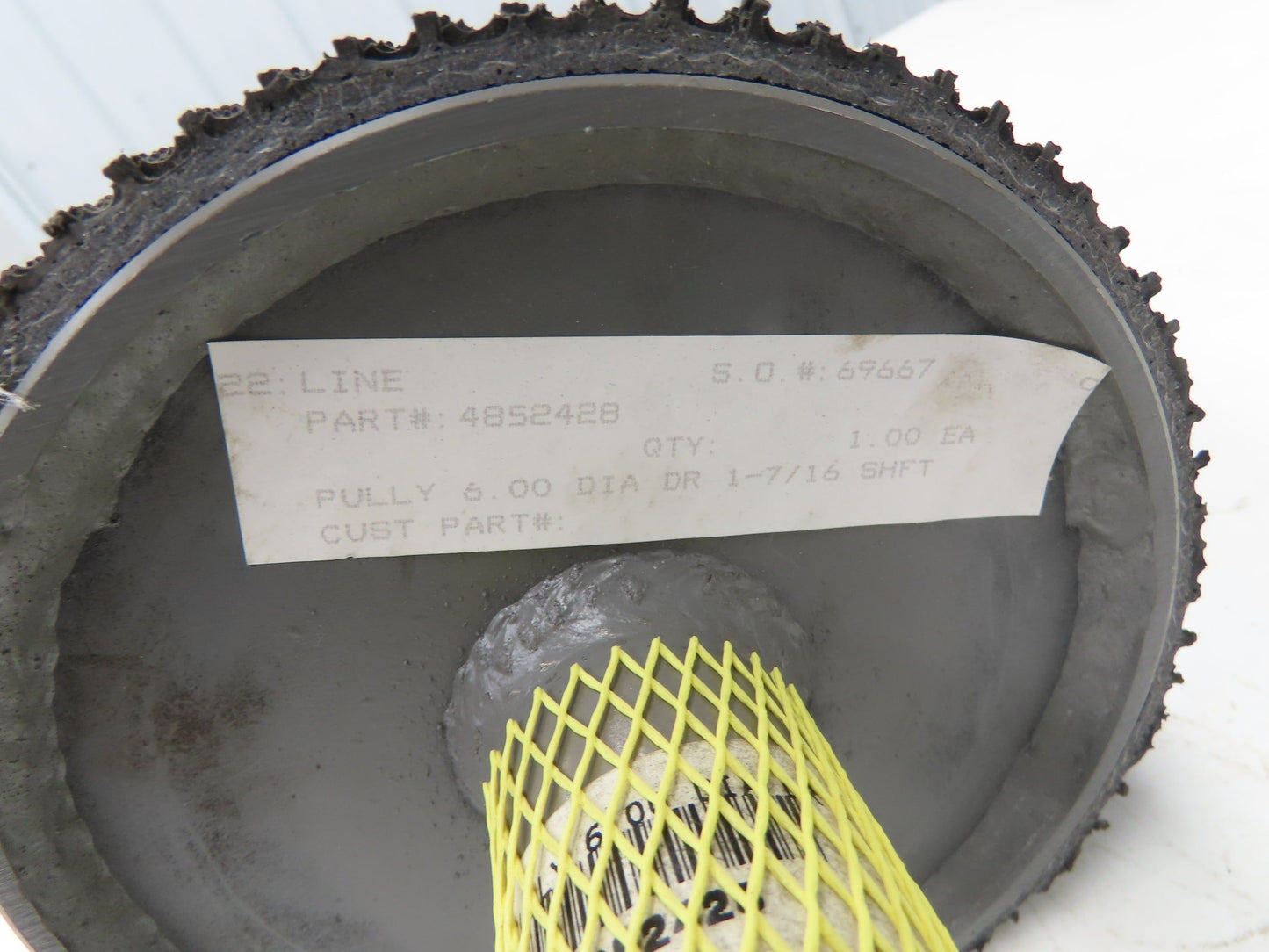 Intelligrated 28" Conveyor Grip Top Drive Pulley 6" Dia 26.75"W 1-7/16" Shaft