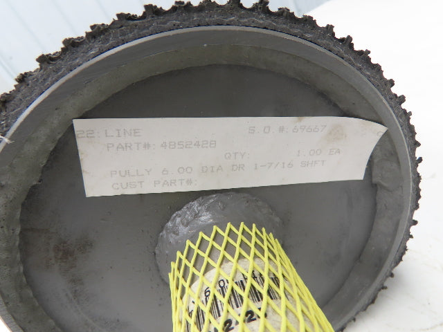 Intelligrated 28" Conveyor Grip Top Drive Pulley 6" Dia 26.75"W 1-7/16" Shaft