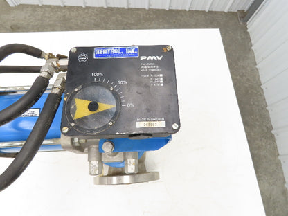Neles Jamesbury 4" Stainless Flanged Ball Valve 316SS 100PSI Pneumatic Actuator