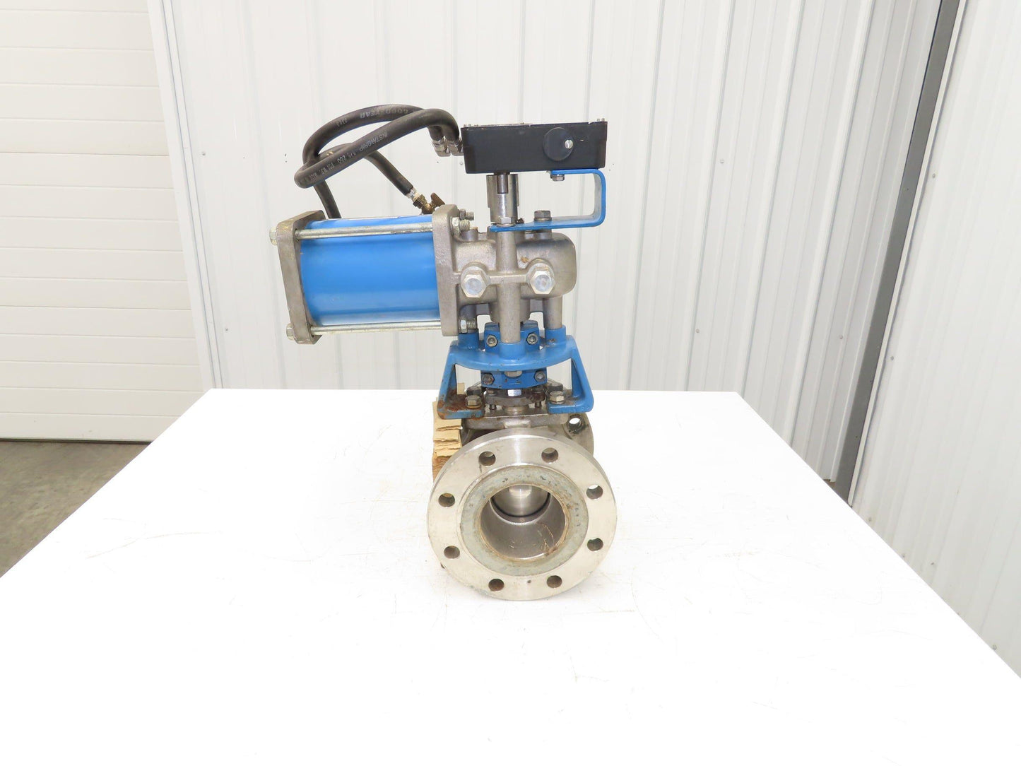 Neles Jamesbury 4" Stainless Flanged Ball Valve 316SS 100PSI Pneumatic Actuator