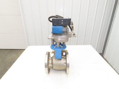 Neles Jamesbury 4" Stainless Flanged Ball Valve 316SS 100PSI Pneumatic Actuator