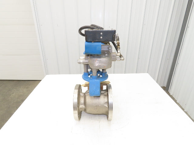 Neles Jamesbury 4" Stainless Flanged Ball Valve 316SS 100PSI Pneumatic Actuator