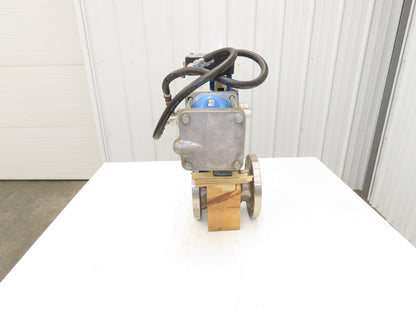 Neles Jamesbury 4" Stainless Flanged Ball Valve 316SS 100PSI Pneumatic Actuator