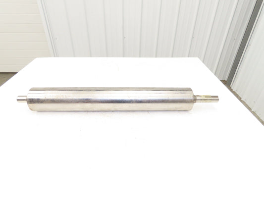 Intelligrated 0353700 Conveyor Crowned Tail Pulley 4" Dia 26"W 1-3/16" Shaft
