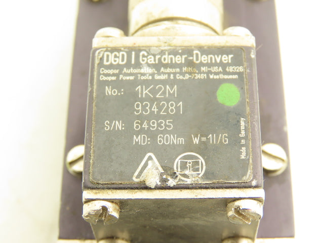 Gardner Denver Electric Nutrunner Inline Tool w/ Transducer Spline End