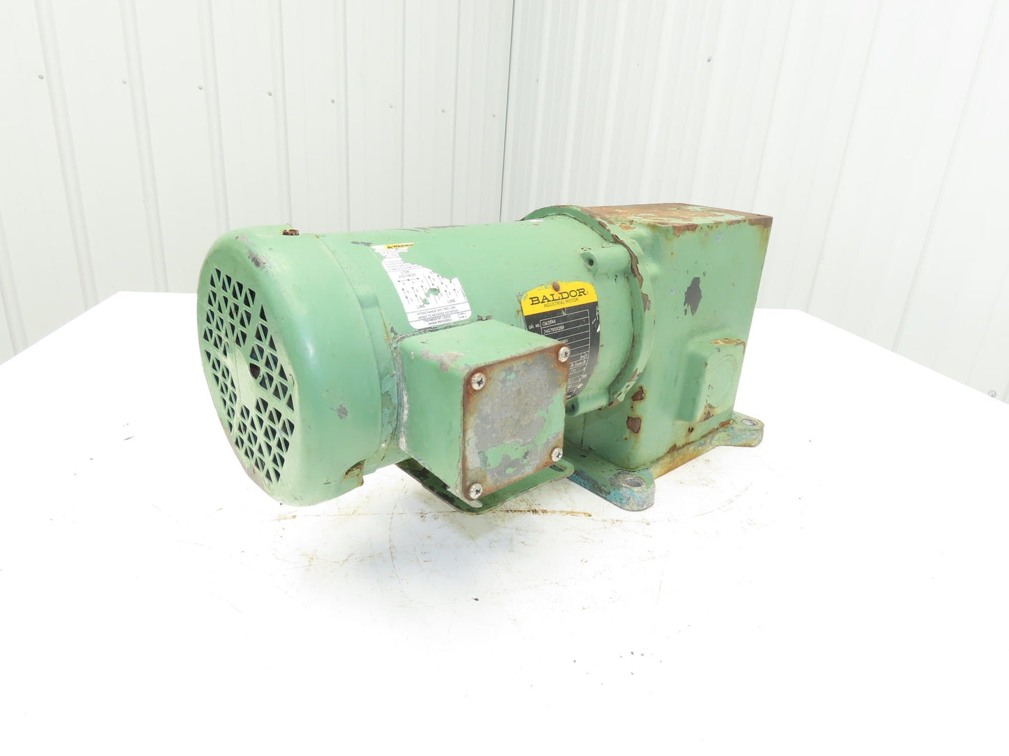 Baldor CM3546 Gearmotor 20:1 Reducer 88rpm 1Hp 230/460V 3PH 56C LH Output