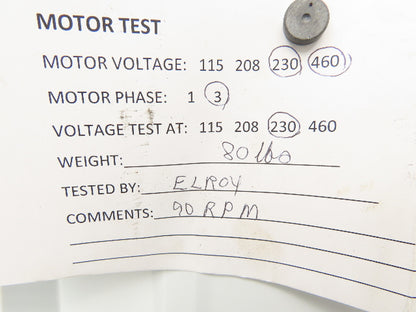 Baldor CM3546 Gearmotor 20:1 Reducer 88rpm 1Hp 230/460V 3PH 56C LH Output