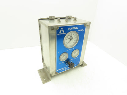 Armstrong Control Panel B-2573 Pneumatic Pressure Regulator Panel W/Gauges