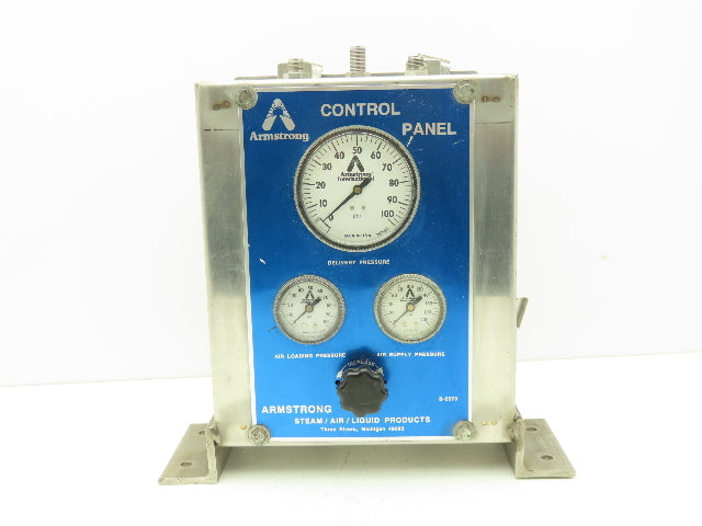 Armstrong Control Panel B-2573 Pneumatic Pressure Regulator Panel W/Gauges