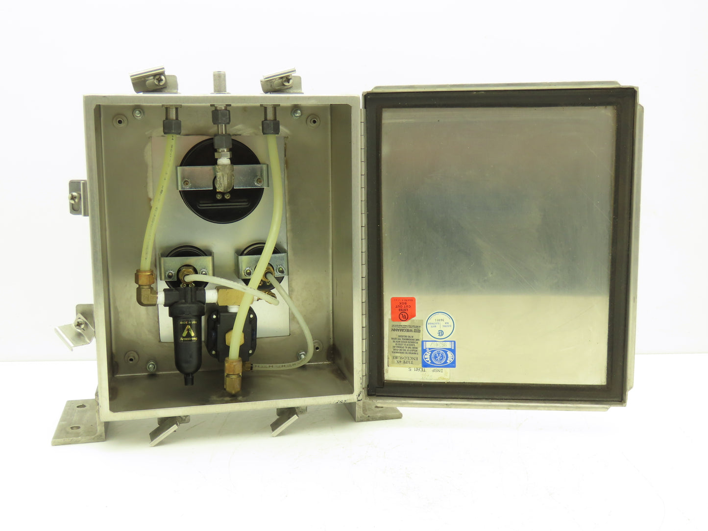 Armstrong Control Panel B-2573 Pneumatic Pressure Regulator Panel W/Gauges