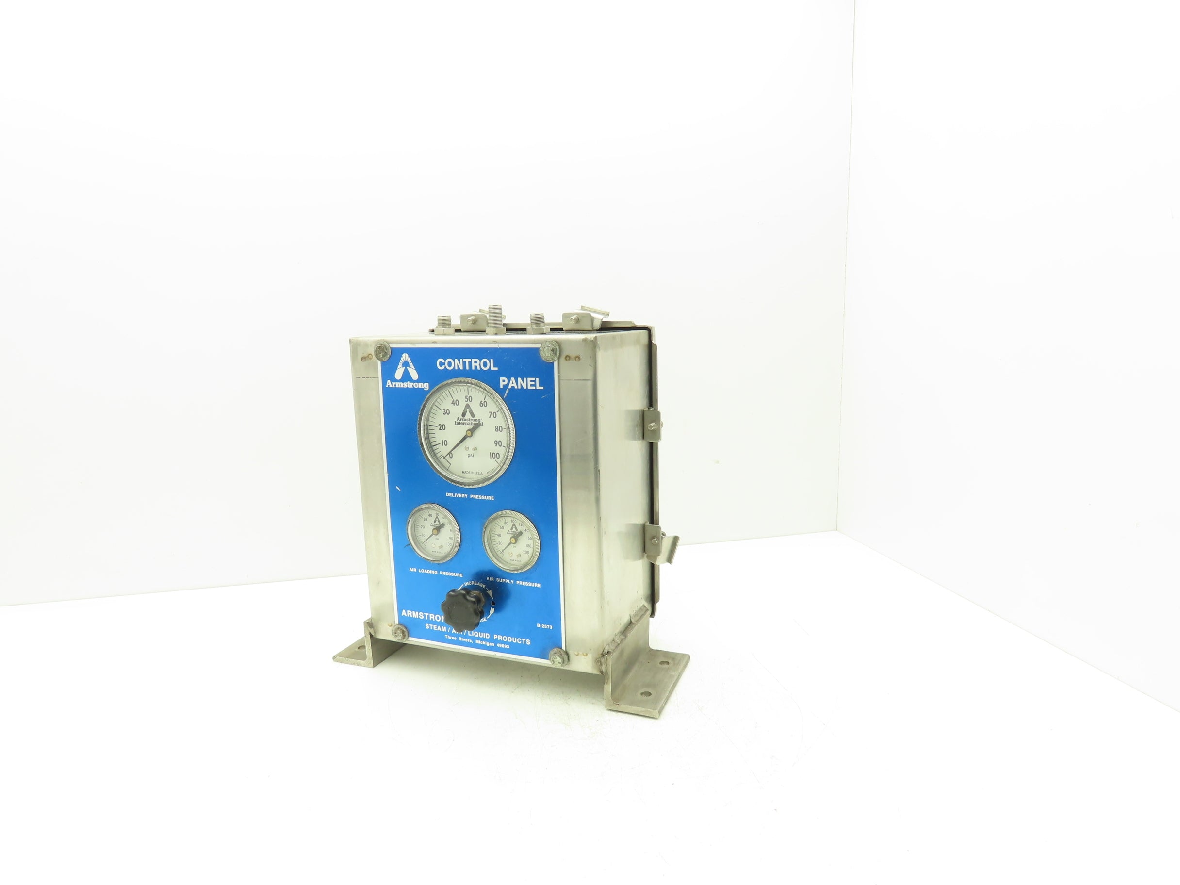 Armstrong Control Panel B-2573 Pneumatic Pressure Regulator Panel W/Ga ...