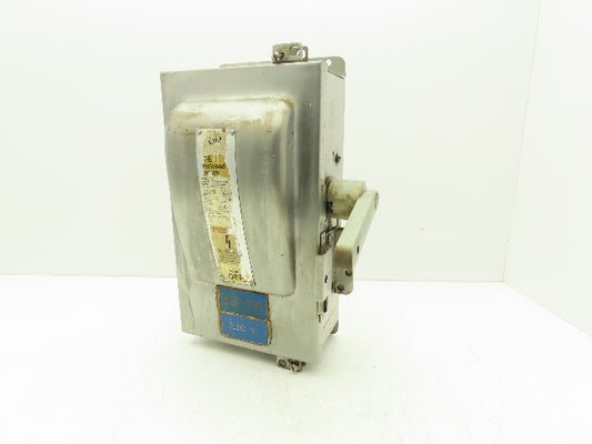 Siemens F322SS-CH Safety Switch Disconnect Fused Stainless Steel 60A 240VAC