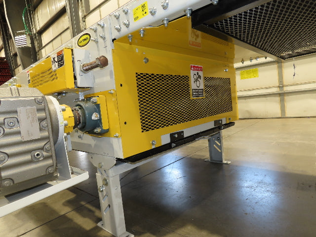 Hytrol BPC 43"x 30' 6" Slide Bed Conveyor Parcel Belt 5Hp 3PH Center Drive 98fpm