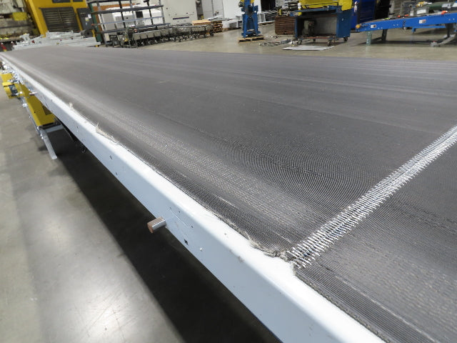 Hytrol BPC 43"x 30' 6" Slide Bed Conveyor Parcel Belt 5Hp 3PH Center Drive 98fpm