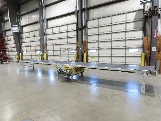 Hytrol BPC 43"x 30' 6" Slide Bed Conveyor Parcel Belt 5Hp 3PH Center Drive 98fpm