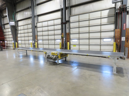 Hytrol BPC 43"x 30' 6" Slide Bed Conveyor Parcel Belt 5Hp 3PH Center Drive 98fpm