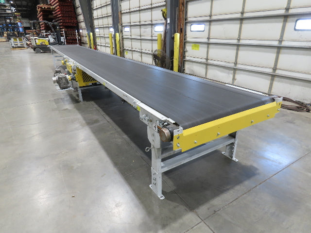 Hytrol BPC 43"x 30' 6" Slide Bed Conveyor Parcel Belt 5Hp 3PH Center Drive 98fpm