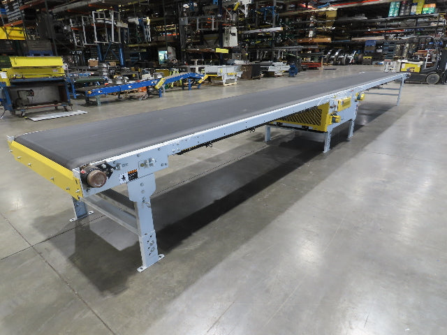 Hytrol BPC 43"x 30' 6" Slide Bed Conveyor Parcel Belt 5Hp 3PH Center Drive 98fpm