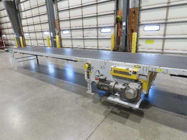 Hytrol BPC 43"x 30' 6" Slide Bed Conveyor Parcel Belt 5Hp 3PH Center Drive 98fpm