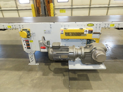 Hytrol BPC 43"x 30' 6" Slide Bed Conveyor Parcel Belt 5Hp 3PH Center Drive 98fpm