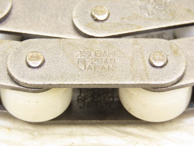 Tsubaki RF2040RP RA Chain 10' Long Conveyor Double Pitch 1" Plastic Roller