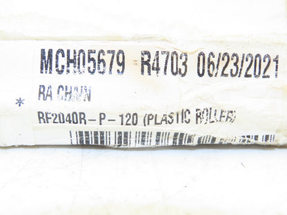 Tsubaki RF2040RP RA Chain 10' Long Conveyor Double Pitch 1" Plastic Roller