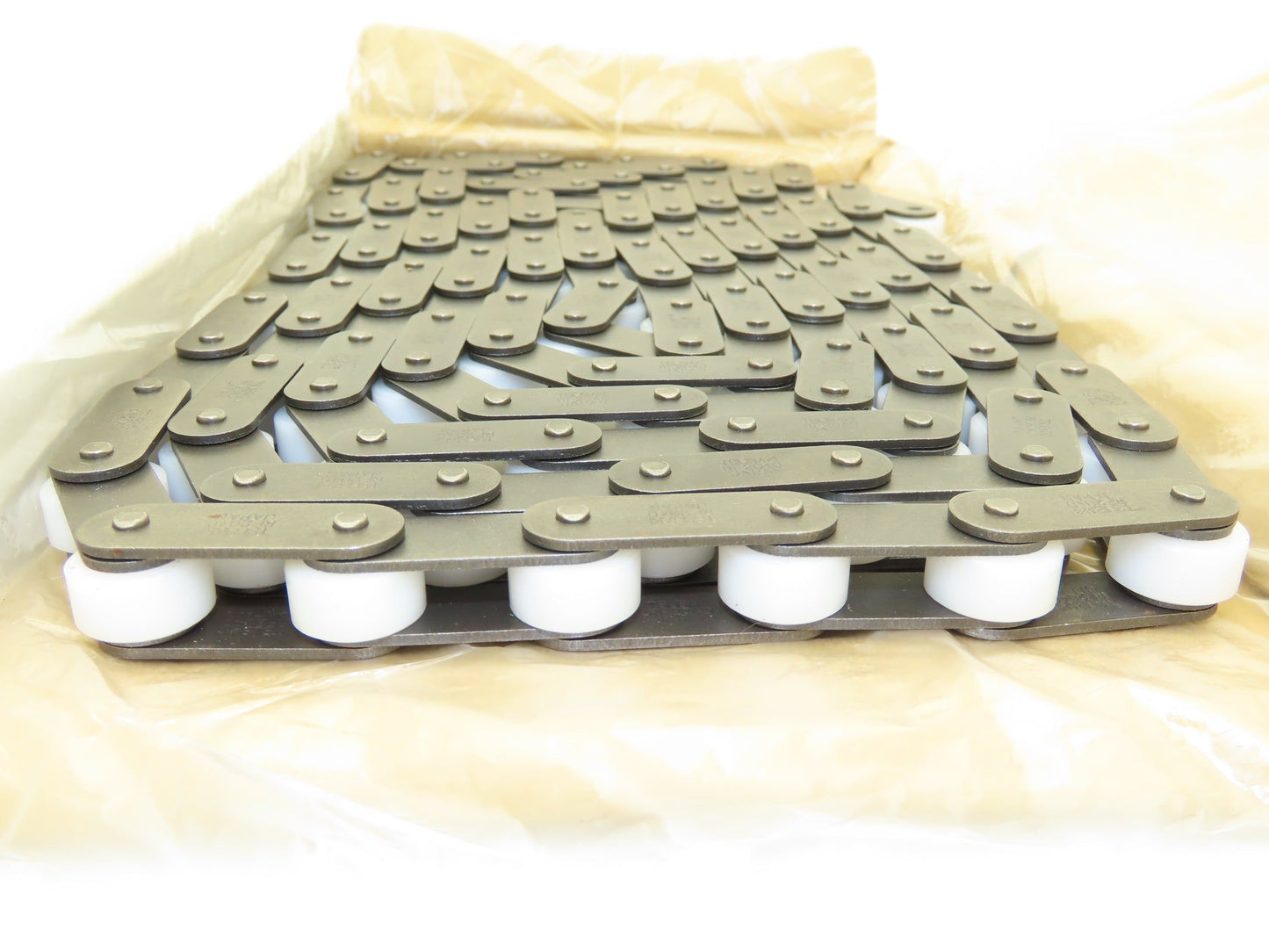 Tsubaki RF2040RP RA Chain 10' Long Conveyor Double Pitch 1" Plastic Roller