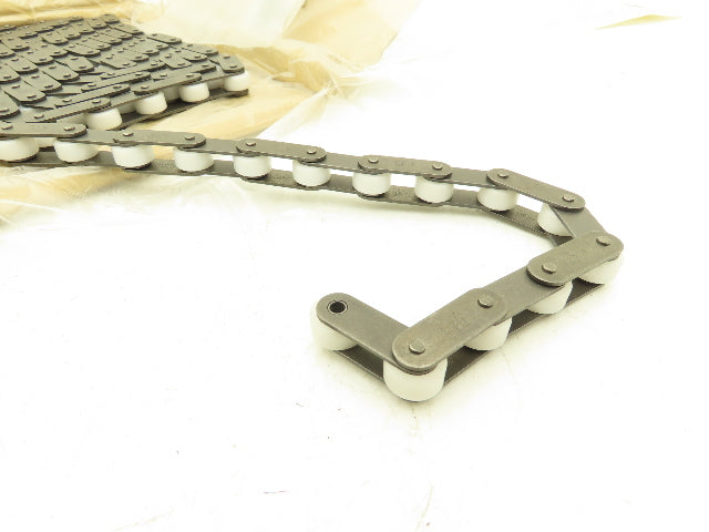 Tsubaki RF2040RP RA Chain 10' Long Conveyor Double Pitch 1" Plastic Roller