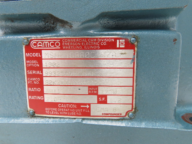 Camco MSHV48880C-W7A Rotary Index Drive 60:1 Reducer 140TC 1-15/16" Hollow Shaft