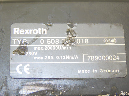 Rexroth 0 608 701 018 Nutrunner 1/2" Drive 0-230v 3ph 0.12Nm/A 28A Max