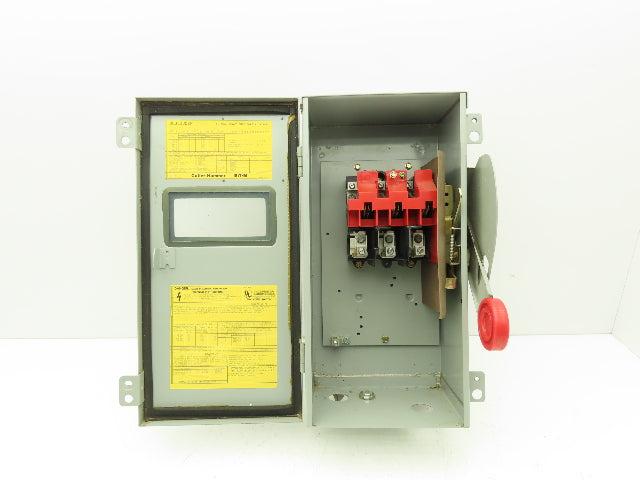 Cutler Hammer Eaton DH362UDKW Safety Disconnect Switch 60A 600V 3Ph Non Fused