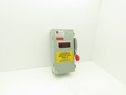 Cutler Hammer Eaton DH362UDKW Safety Disconnect Switch 60A 600V 3Ph Non Fused