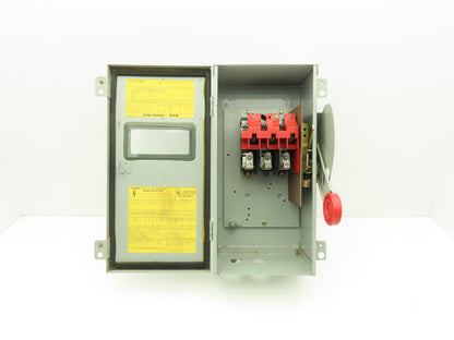 Cutler Hammer Eaton DH362UDKW Safety Disconnect Switch 60A 600V 3Ph Non Fused
