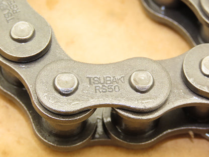 Tsubaki RS50-1-RP #50 Roller Chain 10' / 12' Long 5/8" Pitch Lot of 2  READ