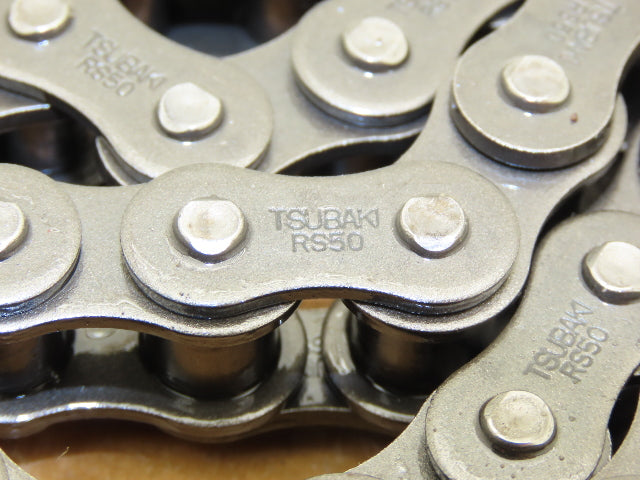 Tsubaki RS50-1-RP #50 Roller Chain 10' / 12' Long 5/8" Pitch Lot of 2  READ